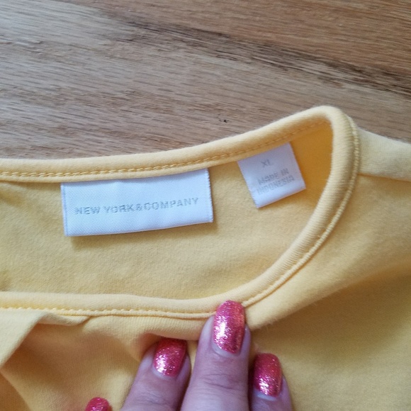 NY & Company Yellow Fit and Flare Dress- XL - Picture 7 of 7